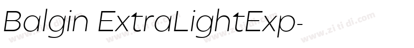 Balgin ExtraLightExp字体转换